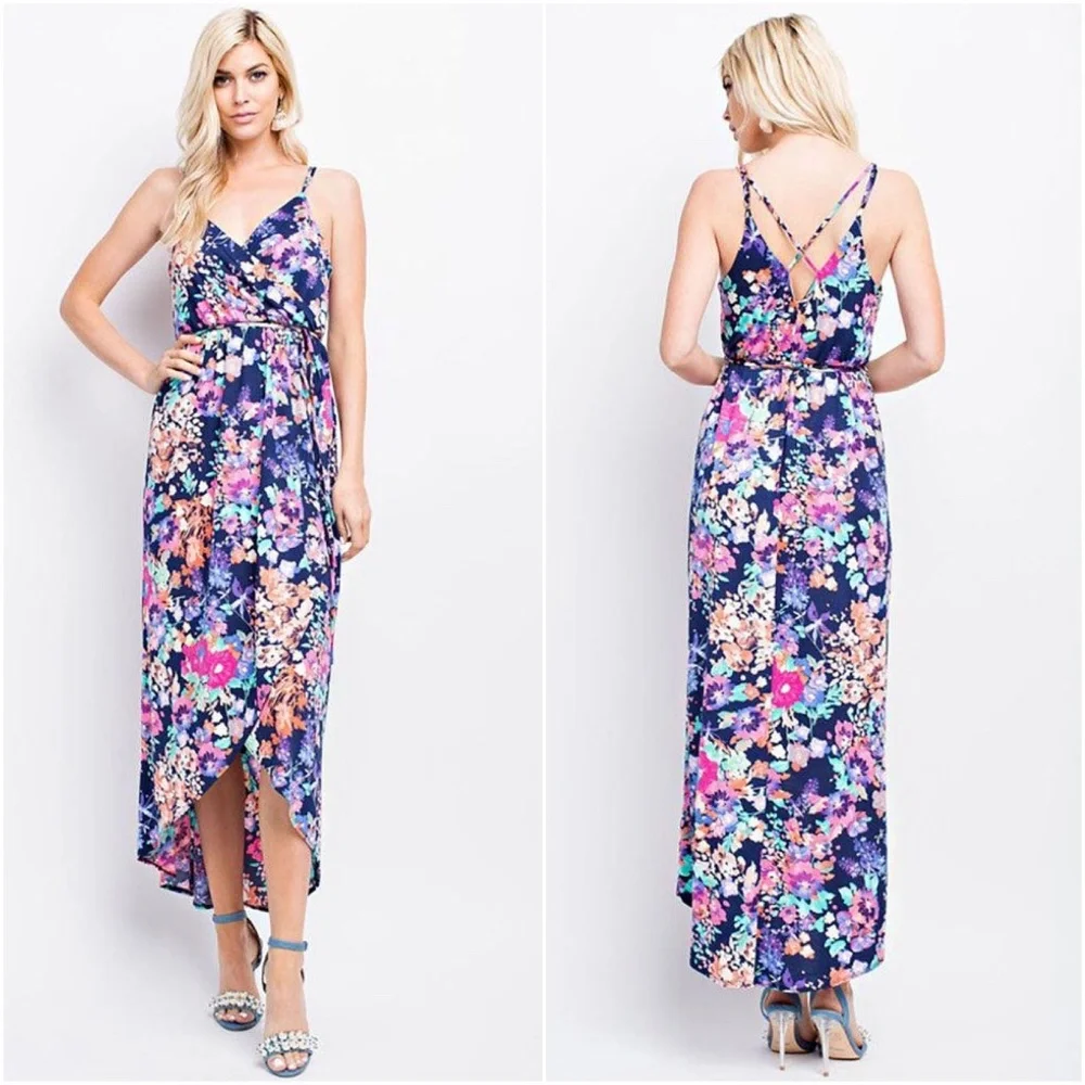 022 Boho Floral Print Cottagecore Dress - Picture 1 of 2